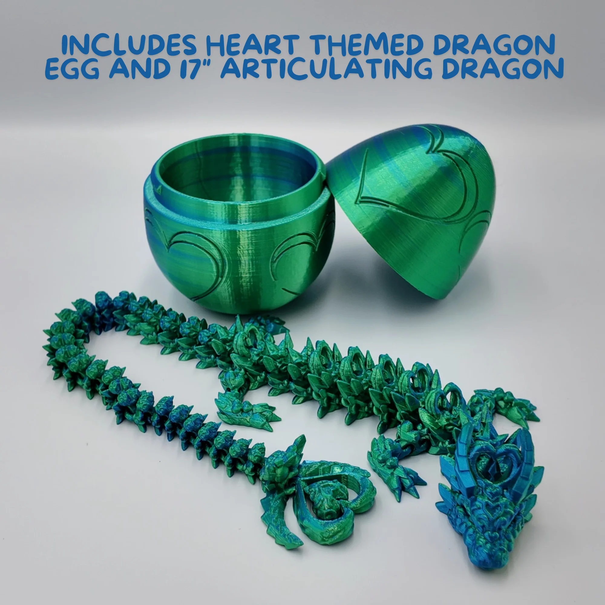 Heart Dragon Egg - 17" Dragons Articulating Joints - Mushroom Themed - Image 3
