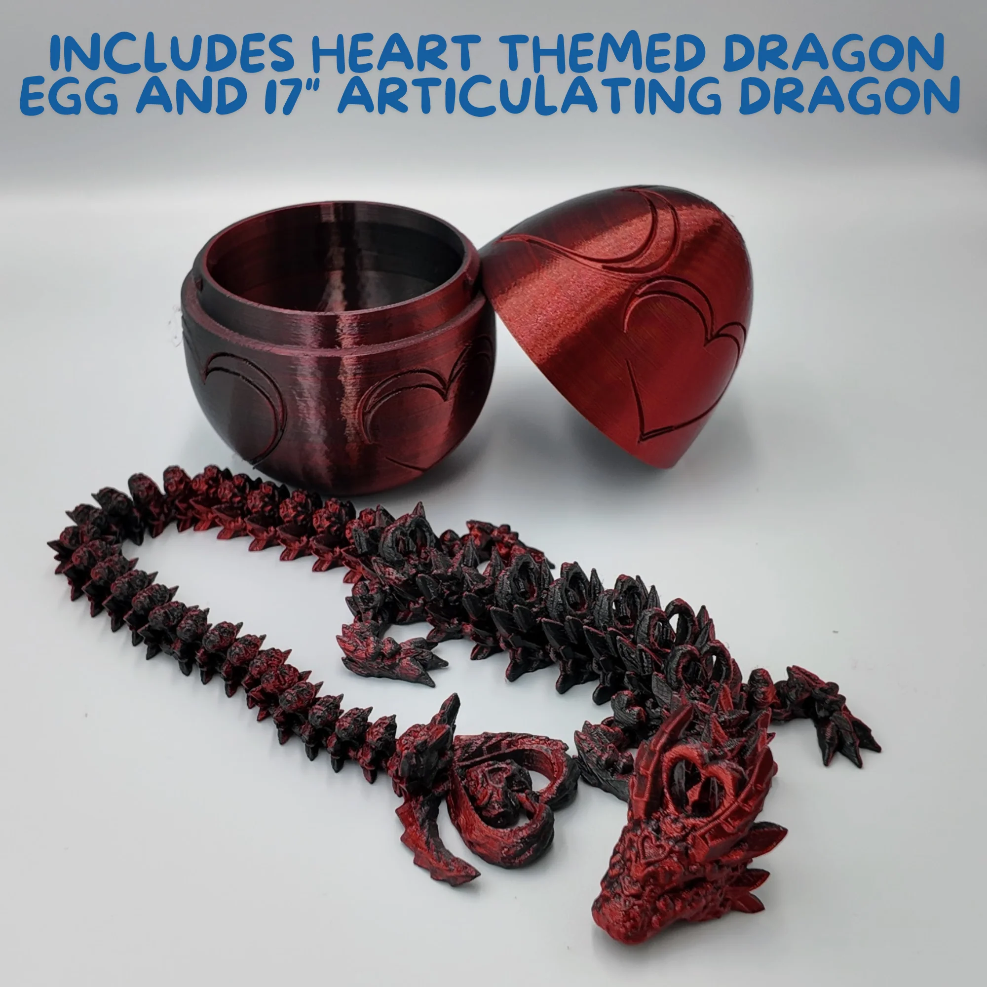 Heart Dragon Egg - 17" Dragons Articulating Joints - Mushroom Themed - Image 7