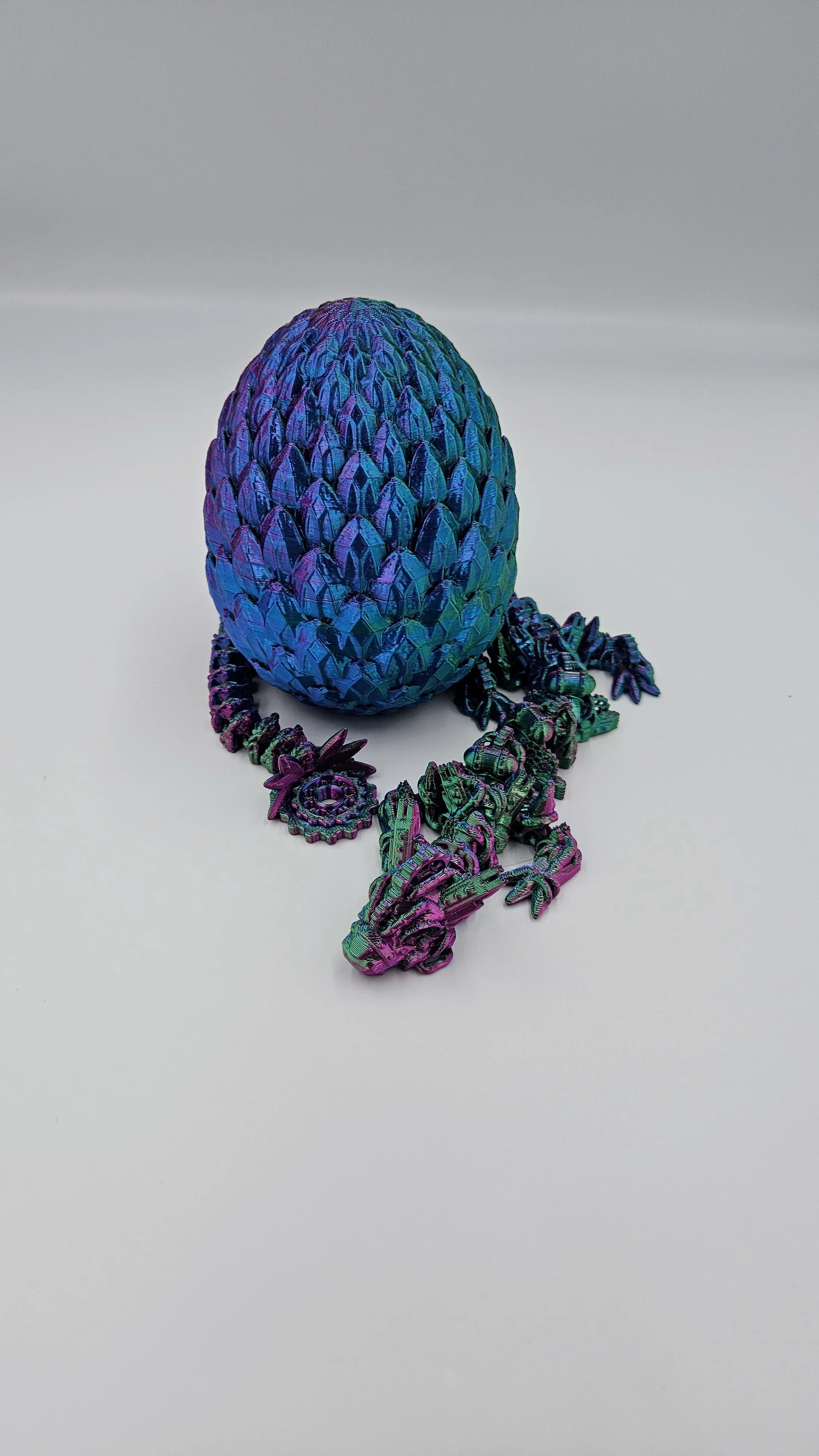 Steampunk Themed Dragon Egg - 14" Articulating Dragon - Image 4