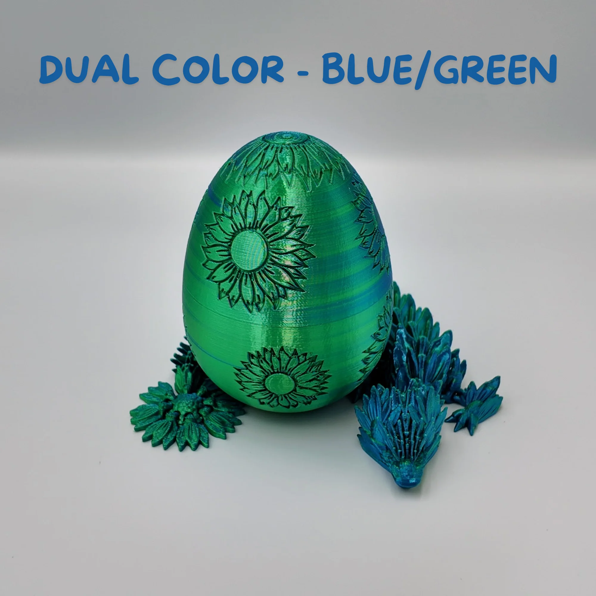 Sunflower Dragon Egg - 12.5" Dragons Articulating Joints - Sunflower Themed - Image 10