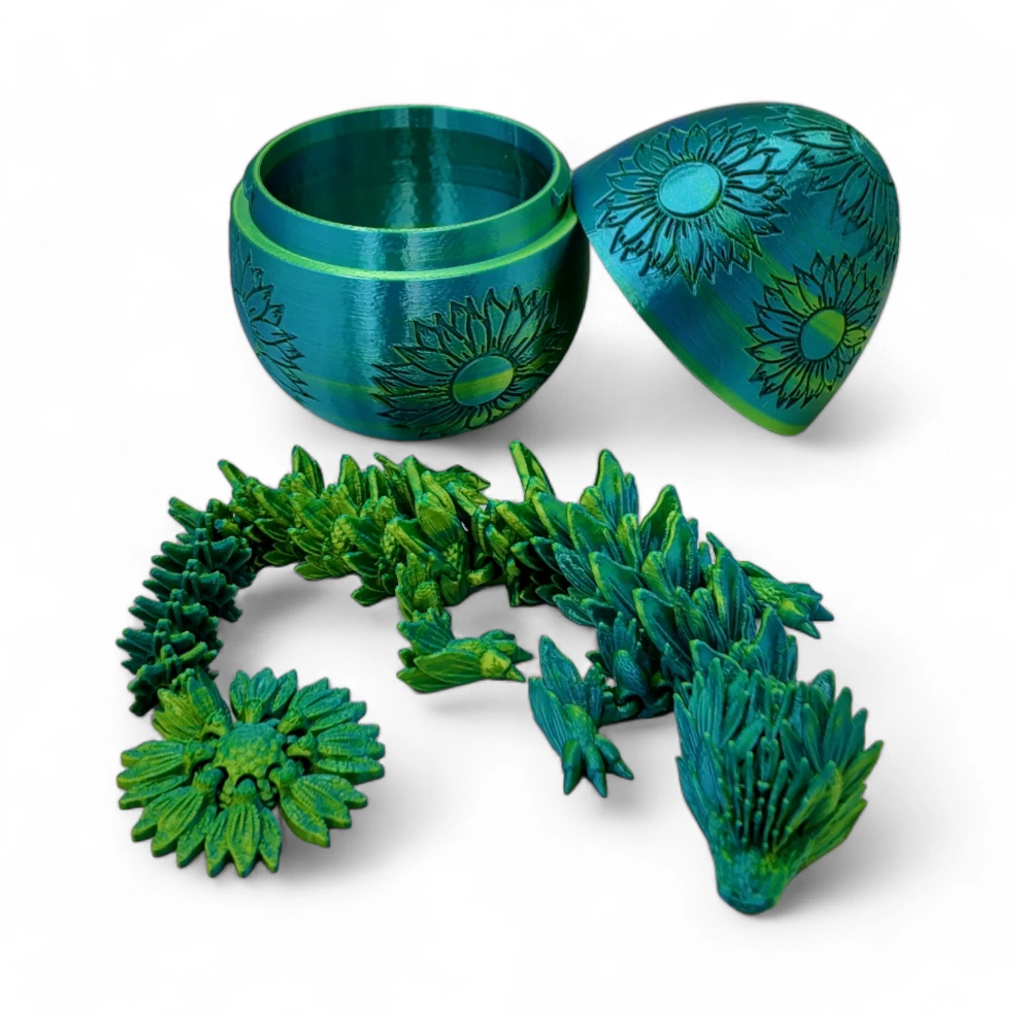 Sunflower Dragon Egg - 12.5" Dragons Articulating Joints - Sunflower Themed - Image 30