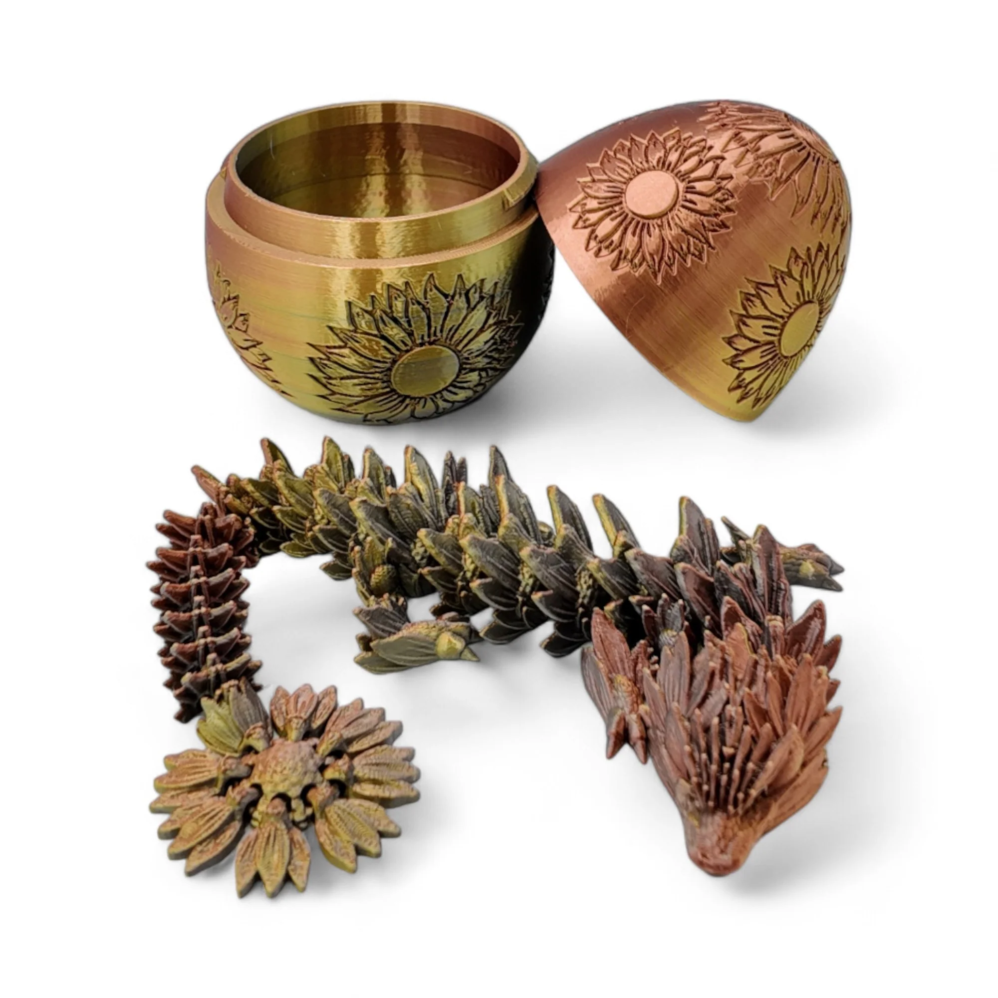 Sunflower Dragon Egg - 12.5" Dragons Articulating Joints - Sunflower Themed - Image 33