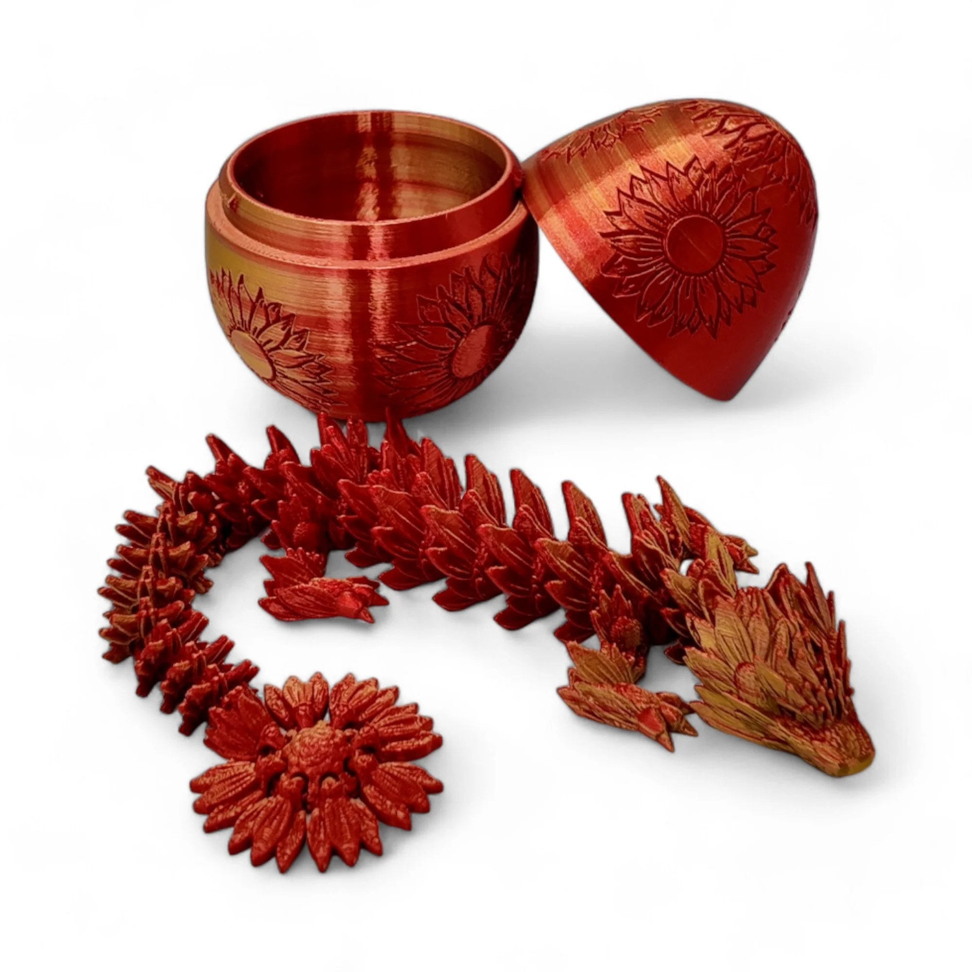 Sunflower Dragon Egg - 12.5" Dragons Articulating Joints - Sunflower Themed - Image 34