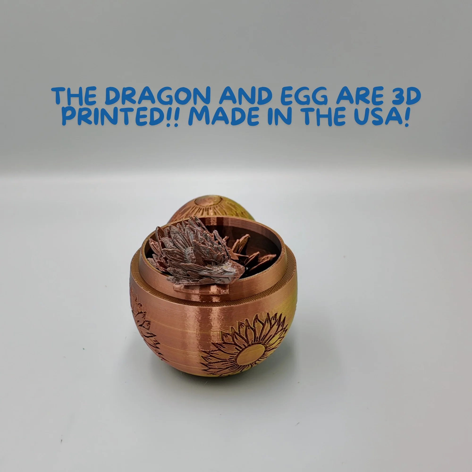 Sunflower Dragon Egg - 12.5" Dragons Articulating Joints - Sunflower Themed - Image 40