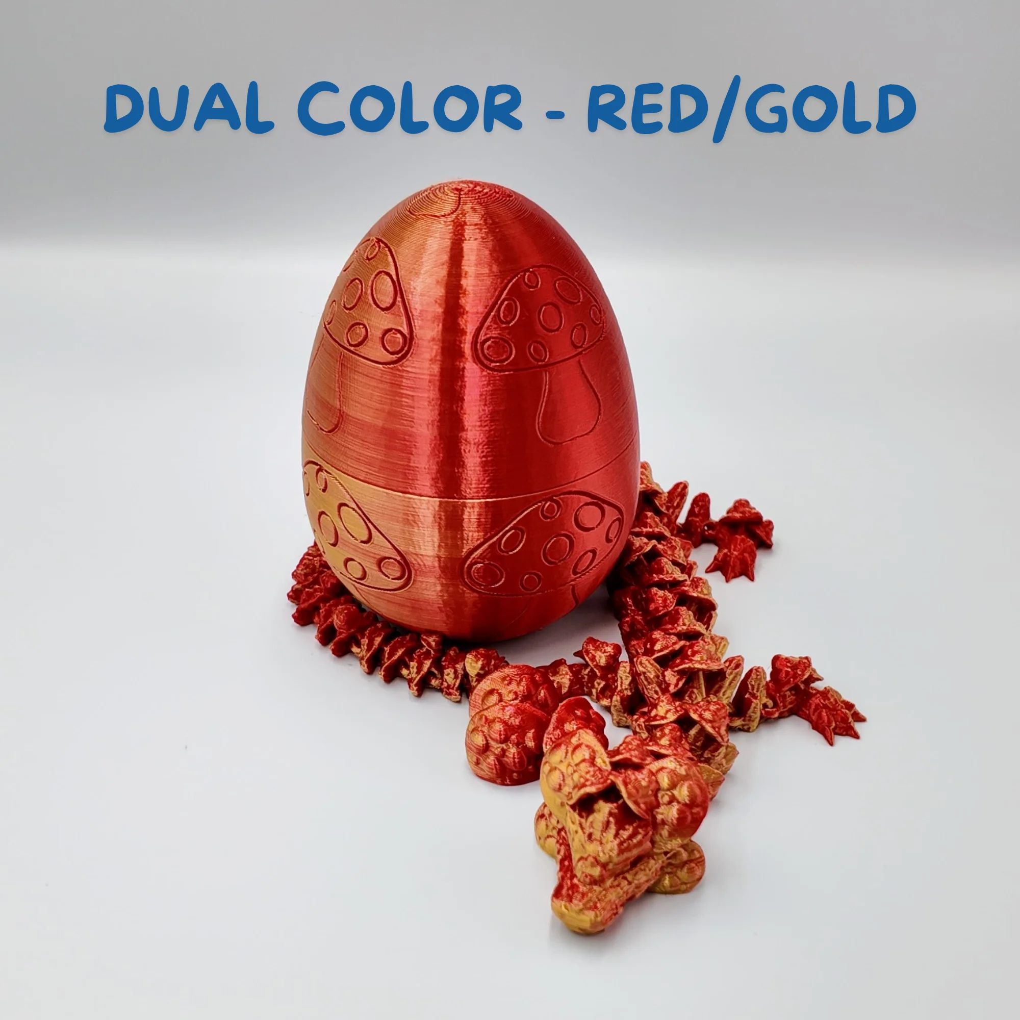 Mushroom Dragon Egg - 16" Dragons Articulating Joints - Mushroom Themed - Image 9