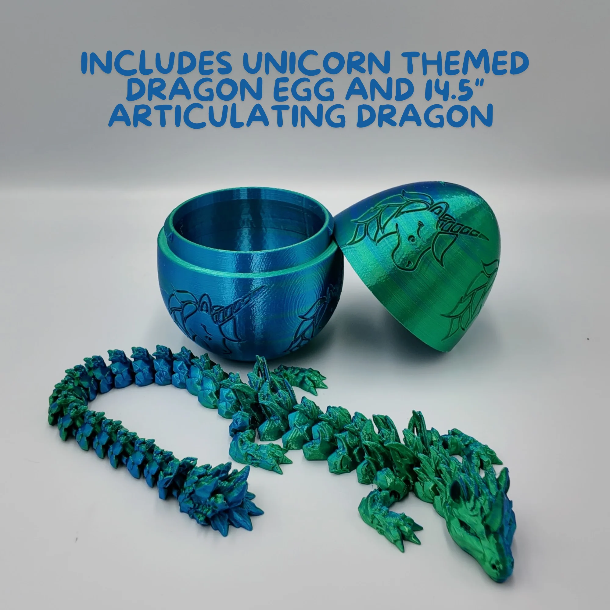 Unicorn Dragon Egg - 14.5" Dragons Articulating Joints - Unicorn Themed - Image 3