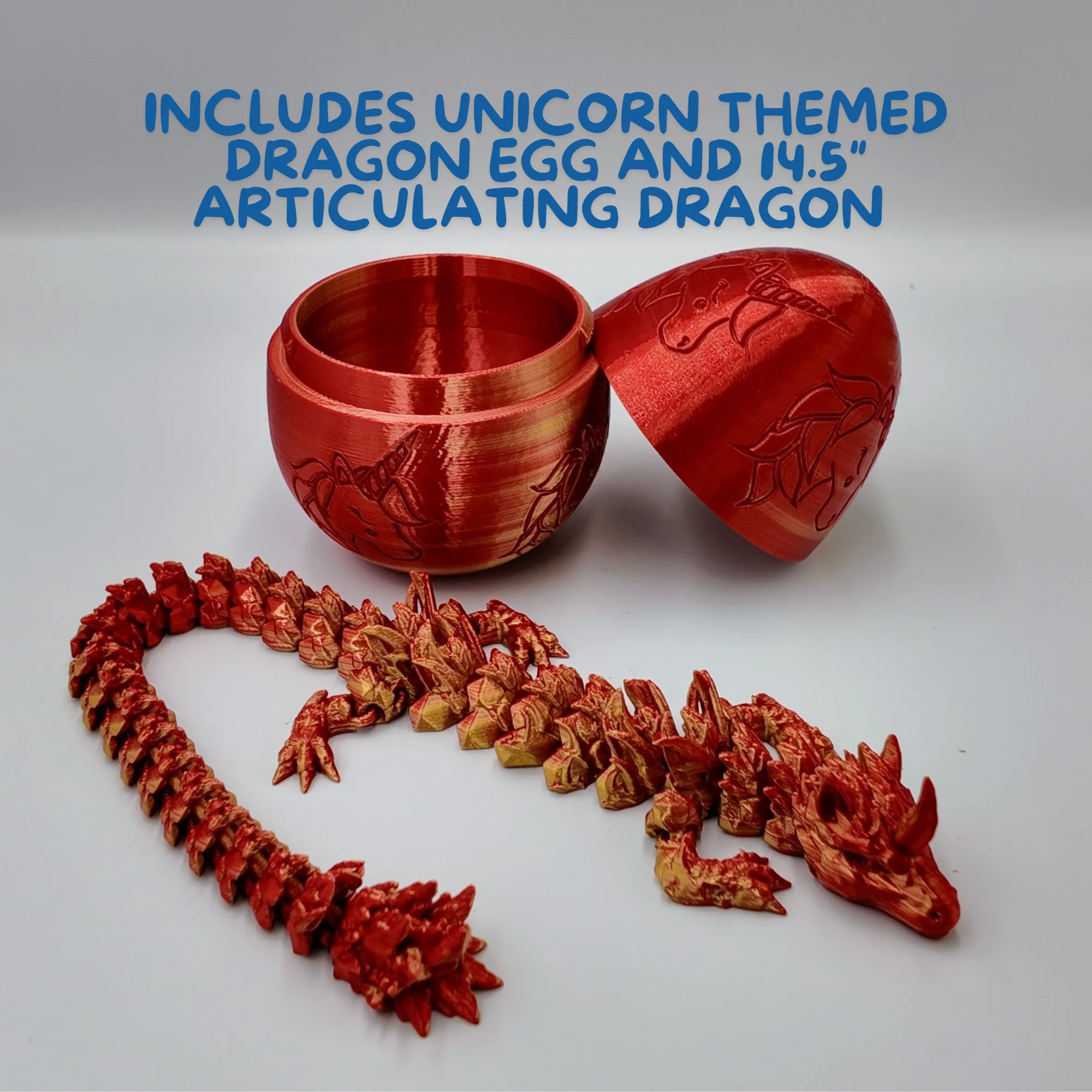 Unicorn Dragon Egg - 14.5" Dragons Articulating Joints - Unicorn Themed - Image 4