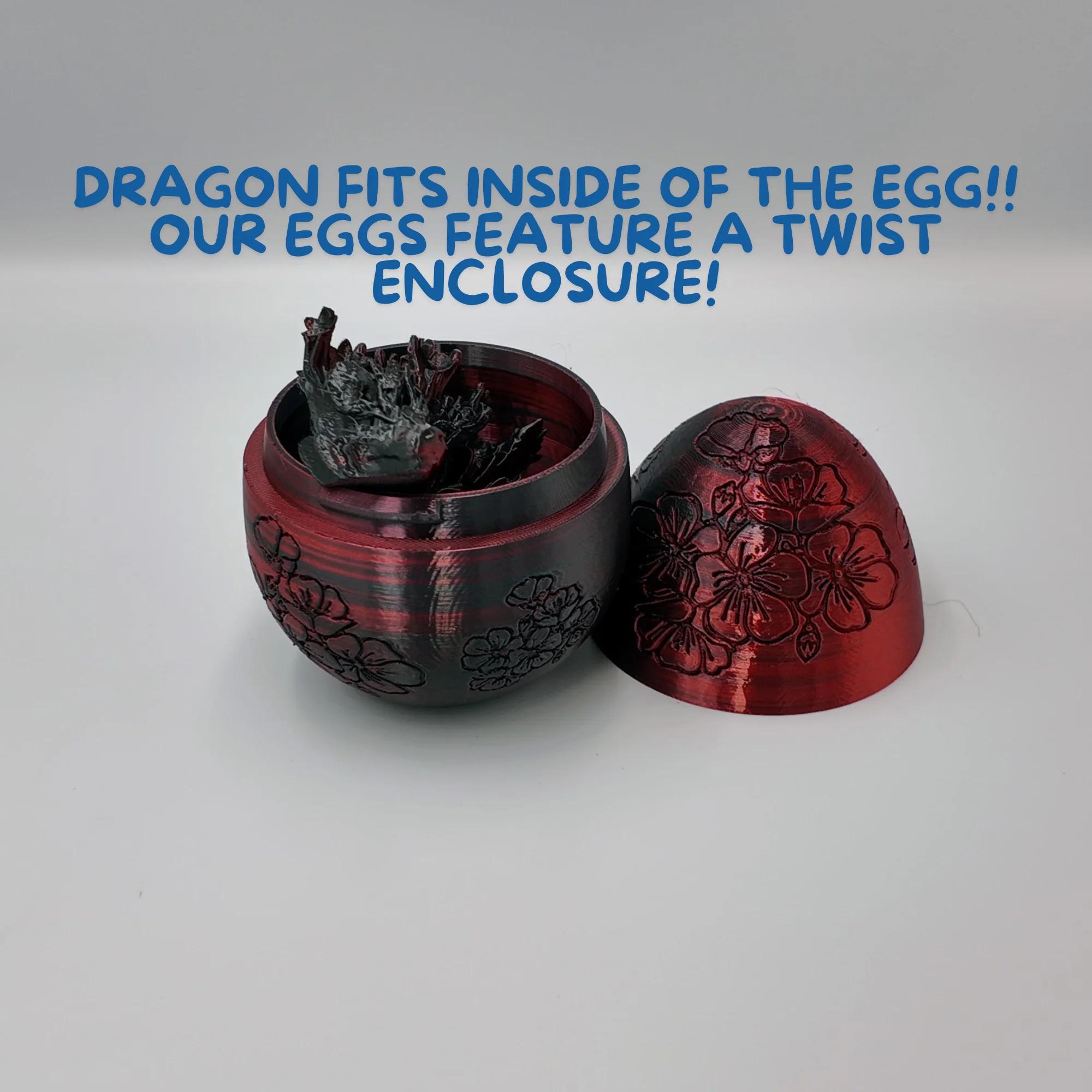 Cherry Blossom Dragon Egg - 14" Dragons Articulating Joints - Cherry Blossom Themed - Image 17