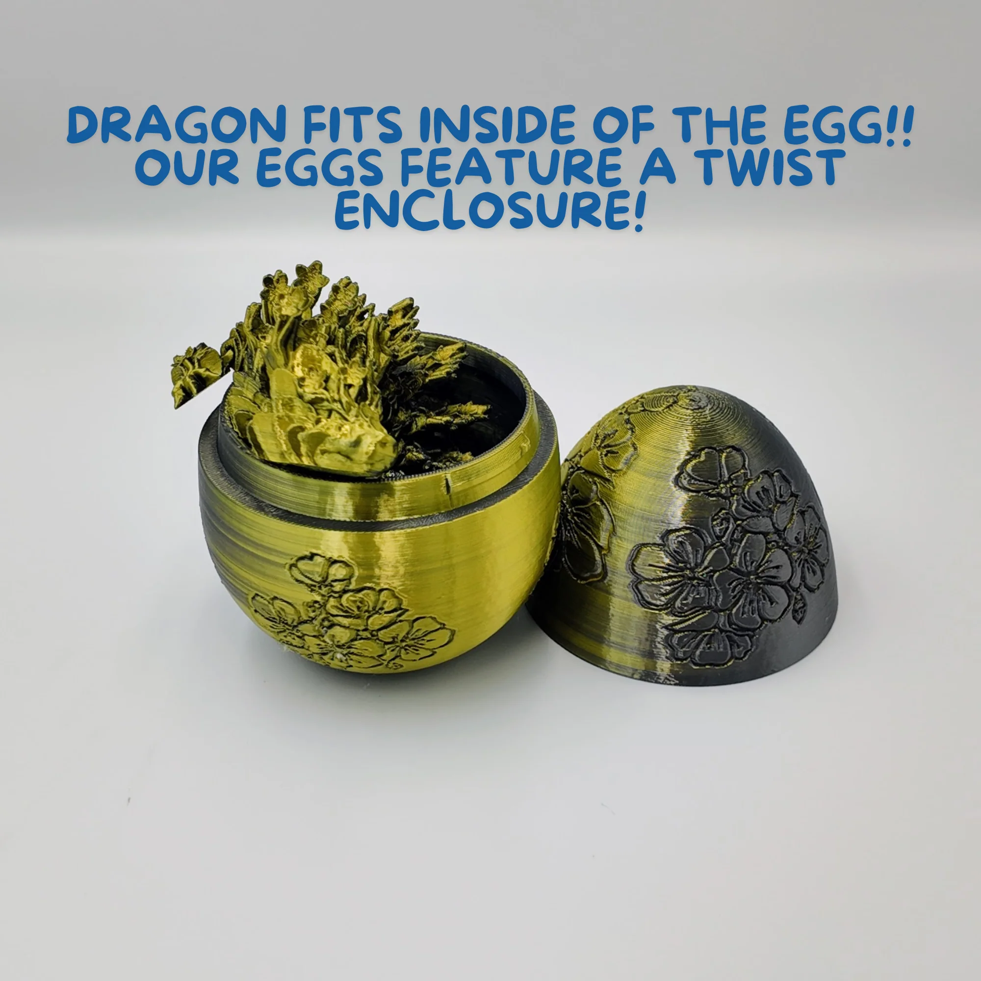 Cherry Blossom Dragon Egg - 14" Dragons Articulating Joints - Cherry Blossom Themed - Image 19