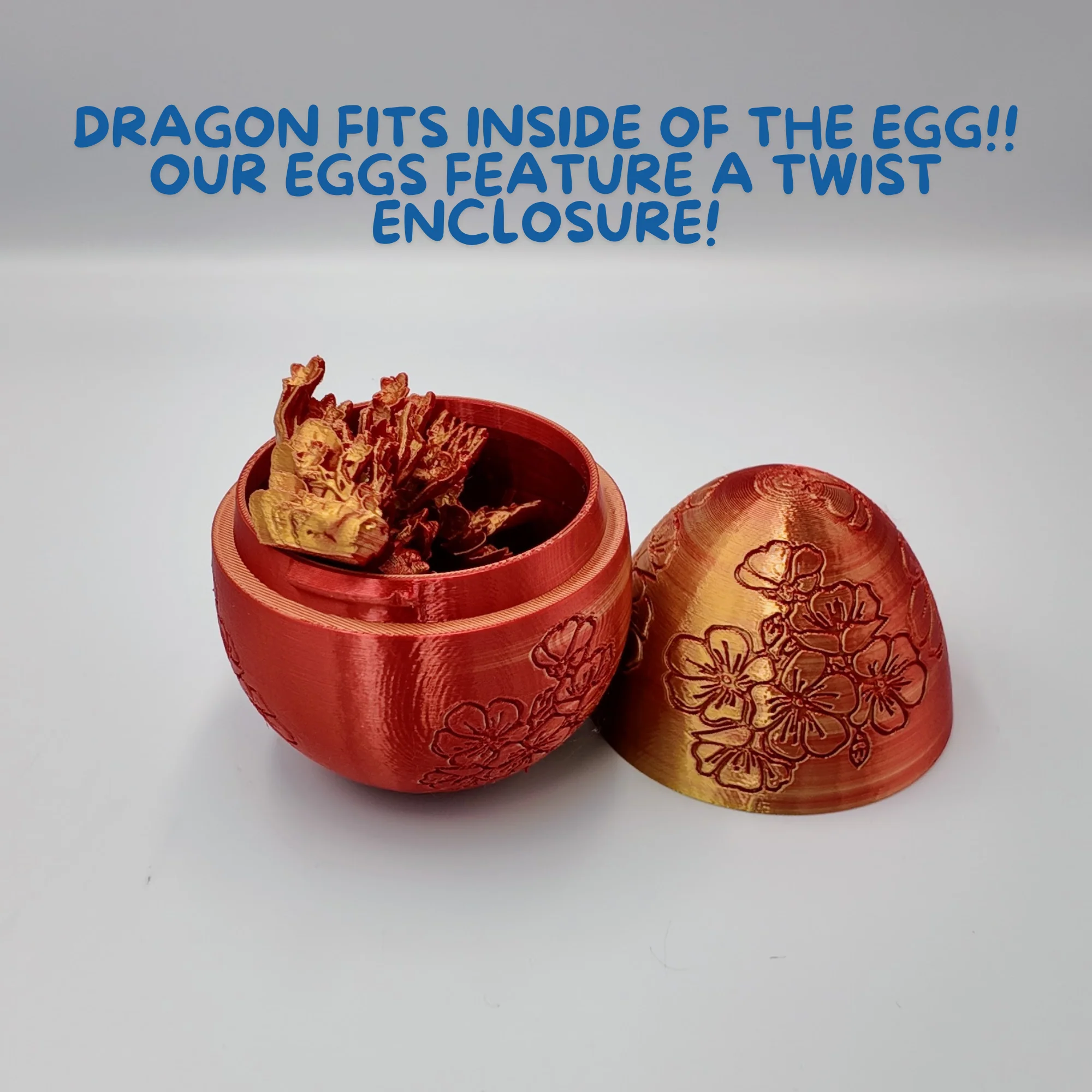 Cherry Blossom Dragon Egg - 14" Dragons Articulating Joints - Cherry Blossom Themed - Image 20