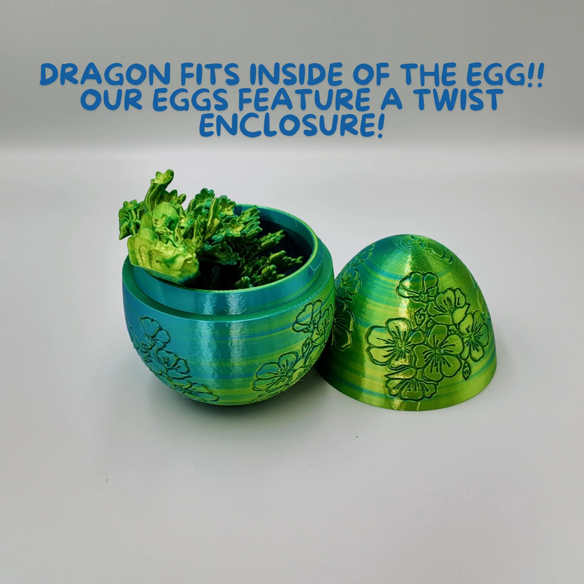 Cherry Blossom Dragon Egg - 14" Dragons Articulating Joints - Cherry Blossom Themed - Image 21