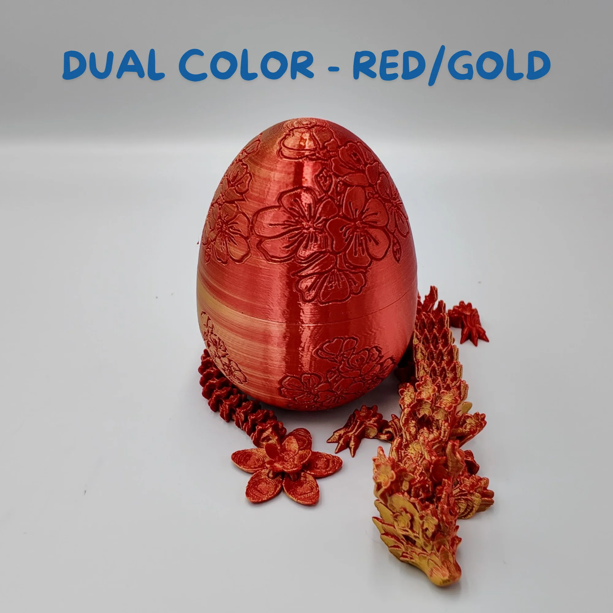 Cherry Blossom Dragon Egg - 14" Dragons Articulating Joints - Cherry Blossom Themed - Image 7